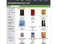 Tablet Screenshot of heritagebooksmusic.com